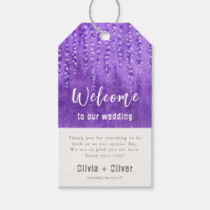 Lilac Lupines Wedding Welcome Gift Tags