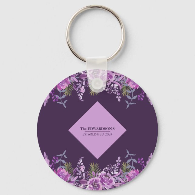Lilac Lush: Foliage & Blooms Unite Key Ring (Front)