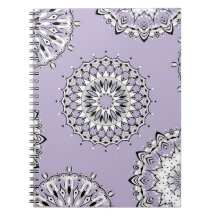 Lilac Mandalas 1 Spiral Notebook