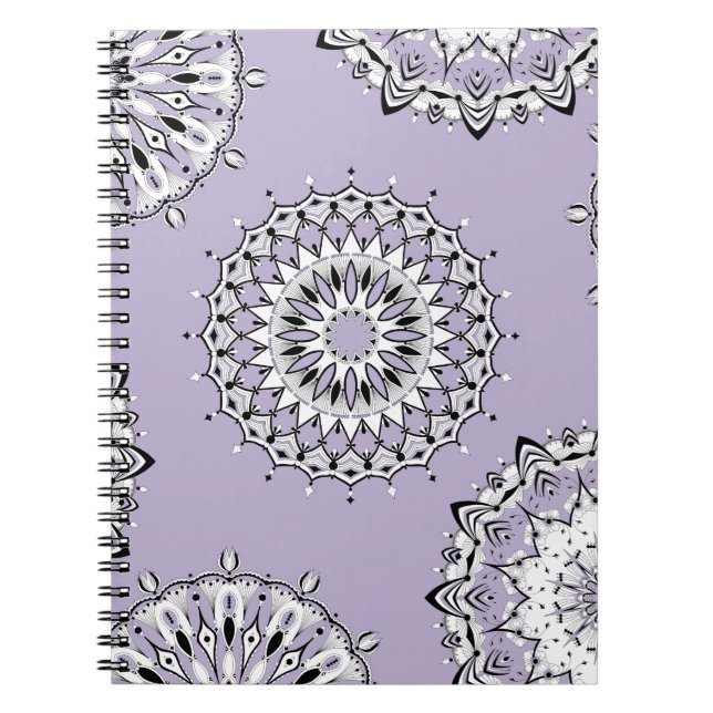 Lilac Mandalas 1 Spiral Notebook (Front)