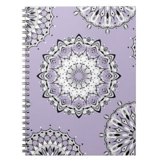 Lilac Mandalas 3 Spiral Notebook