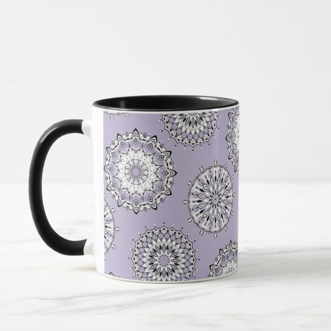 Lilac Mandalas Mug (Left)