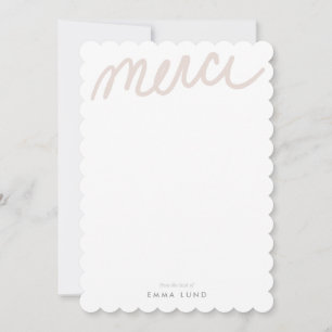 Lilac "Merci" Stationery Note Card