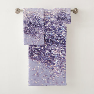 Lilac Mermaid Magic Glitter #1 Bath Towel Set