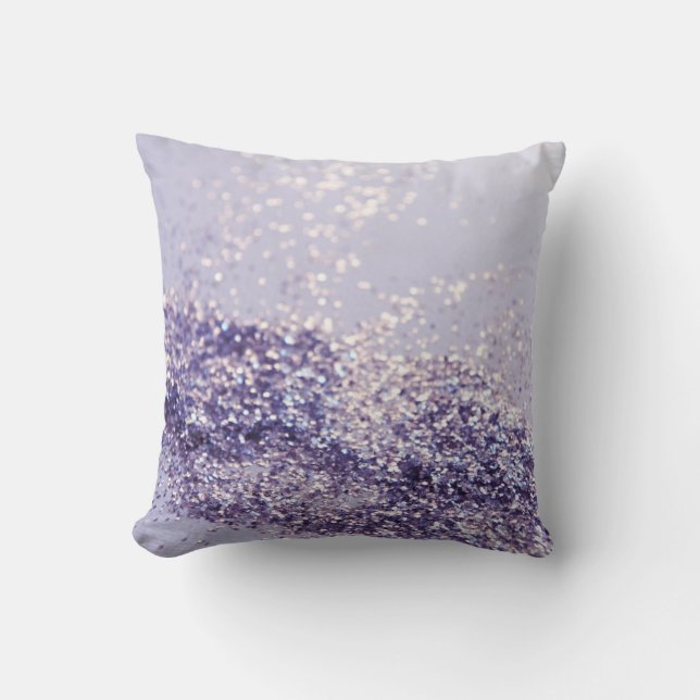 Lilac Mermaid Magic Glitter #1 Cushion (Front)