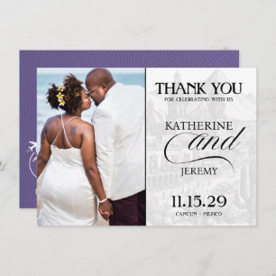 Lilac Mexico Passport Thank You Card