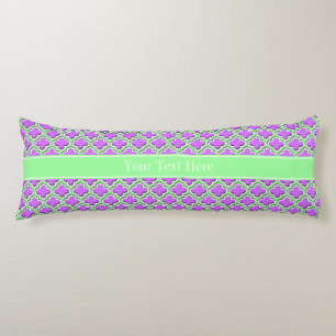 Lilac, Mint Green Moroccan #5DS Mint Name Monogram Body Cushion