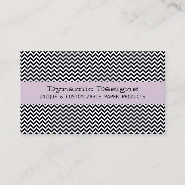 Lilac Modern Chevron Business Card (Front)