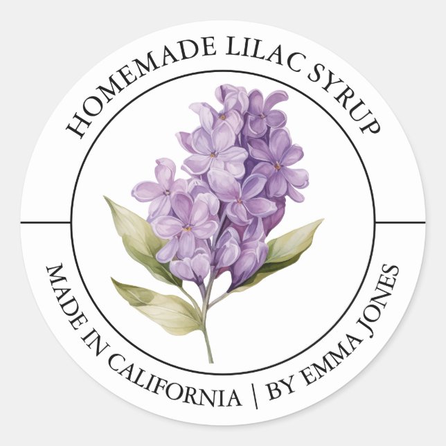 Lilac Modern label (Front)