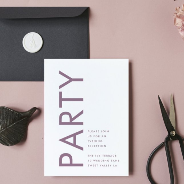 Lilac Modern Mauve Purple Names Wedding Reception Enclosure Card (Creator Uploaded)