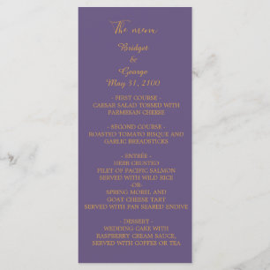 lilac modern simple deco wedding program