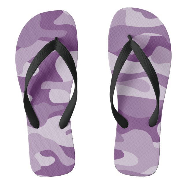 Lilac Monocolor Camo Thongs (Footbed)