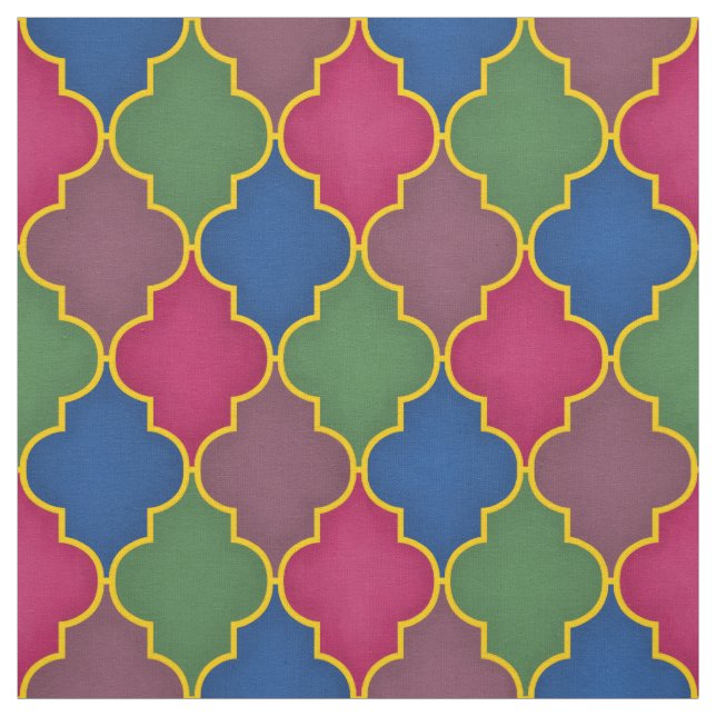 Lilac Moroccan Tile (large scale) Fabric (Swatch)