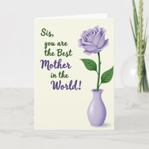 Lilac Mothers Day Rose Card
