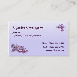 Lilac Mummy Calling Card