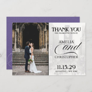 Lilac New York City Passport Thank You Card
