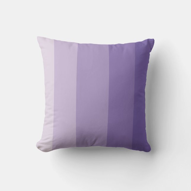 Lilac Ombre Stripe Cushion (Front)