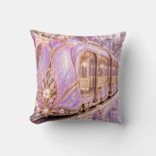 Lilac Opal Tulip Fantasy Tram Cushion