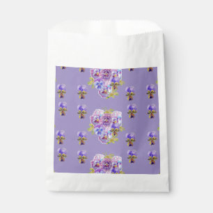 Lilac Pansy Purple Flowers floral Party Favor Bags