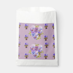 Lilac Pansy Purple Flowers floral Party Favor Bags