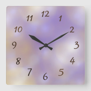 lilac pattern clock