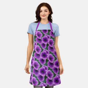 Lilac Petunia Flowers   Apron