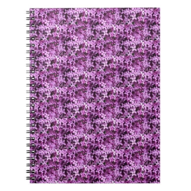 Lilac Photo | Tiled Half Drop |  Notebook (Front)