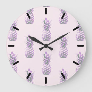 Lilac pinapple large clock