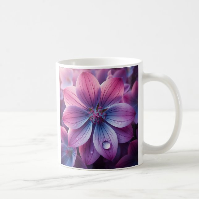 Lilac Pink and Purple Spring Flower Coffee Mug (Right)