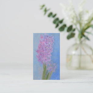 Lilac Pink Hyacinth Flower painting Card