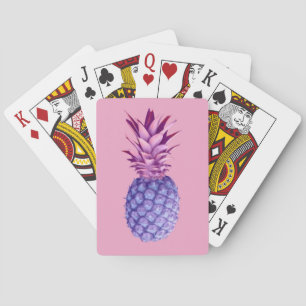 Lilac & Pink Pineapple Playing Cards