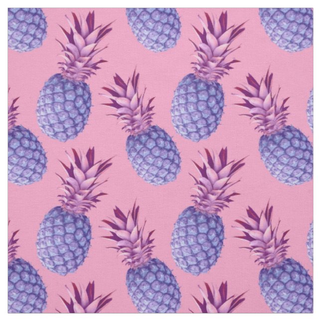 Lilac & Pink Pineapples Pattern Fabric (Swatch)