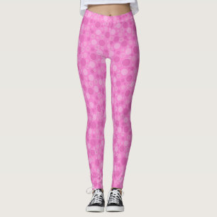 Lilac pink tones with polka dots in retro sixties leggings