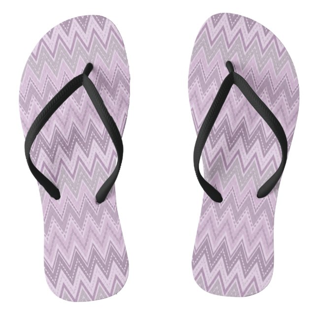 Lilac, pink , zigzag thongs (Footbed)