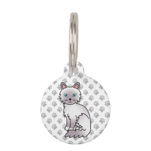 Lilac Point Birman / Ragdoll Cat & Pet's Info Pet Tag