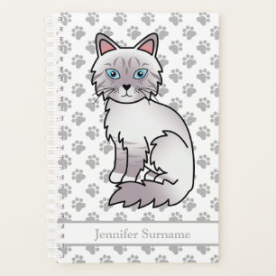 Lilac Point Tabby Birman/Ragdoll And Paws & Text Planner