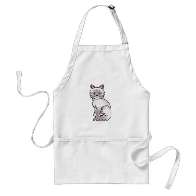 Lilac Point Tabby Birman / Ragdoll Cat Standard Apron (Front)