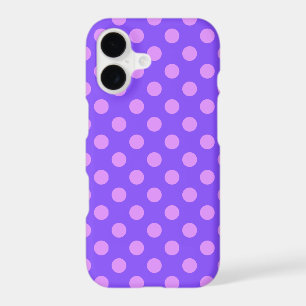 Lilac polka dots on periwinkle