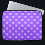 Lilac polka dots on periwinkle laptop sleeve<br><div class="desc">Lilac polka dots on periwinkle</div>