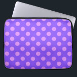 Lilac polka dots on periwinkle laptop sleeve<br><div class="desc">Lilac polka dots on periwinkle</div>