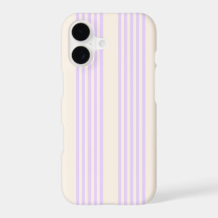 Lilac purple and beige five stripes pattern