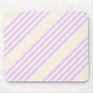Lilac purple and beige five stripes pattern mouse pad