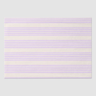 Lilac purple and beige five stripes pattern tissue paper