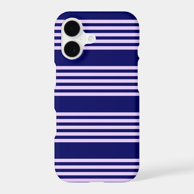 Lilac purple and navy blue five stripes pattern (Back)