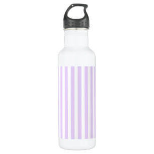 Lilac purple and white candy stripes 710 ml water bottle