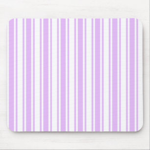 Lilac purple and white candy stripes mouse pad