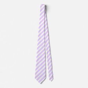 Lilac purple and white candy stripes tie