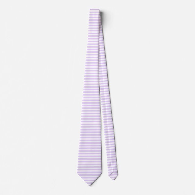 Lilac purple and white candy stripes tie (Front)