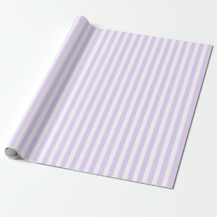 Lilac purple and white candy stripes wrapping paper