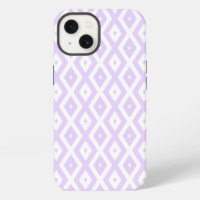 Lilac purple and white diamond pattern Case-Mate i